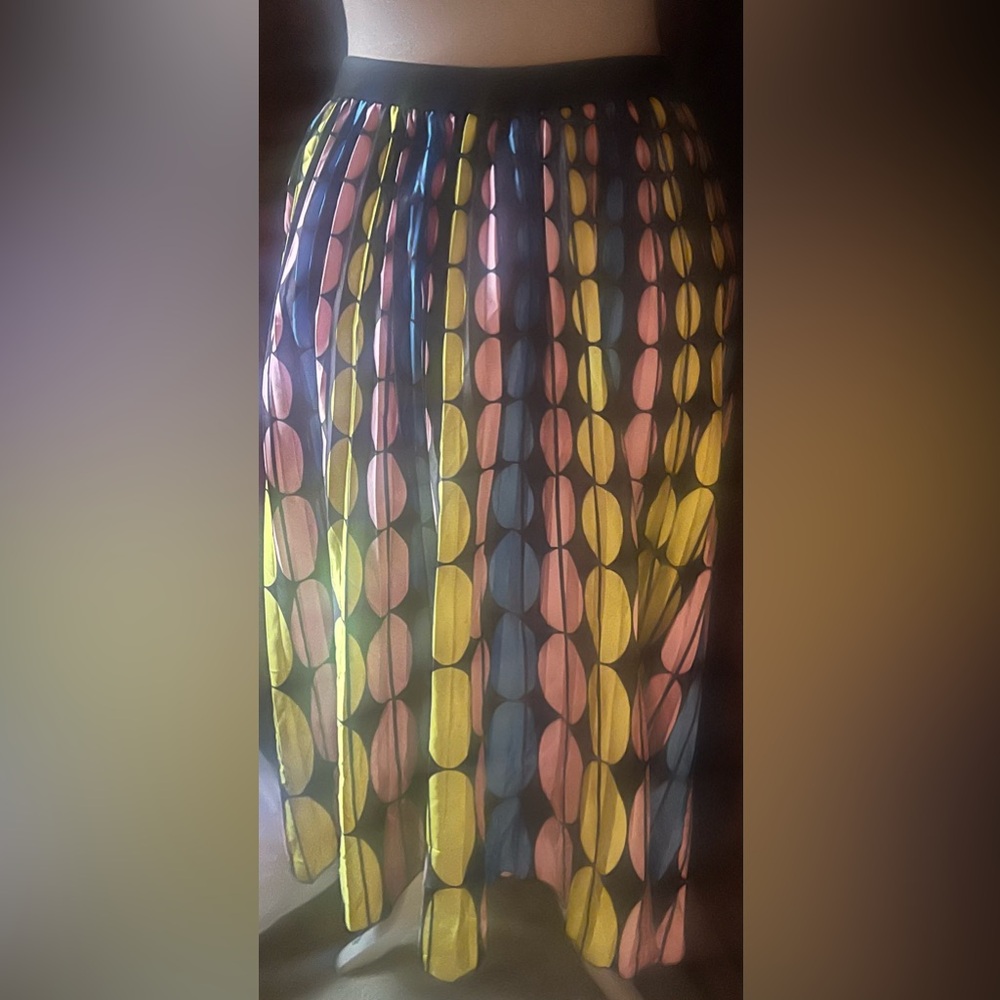 Vibrant Pleated Full Skirt
